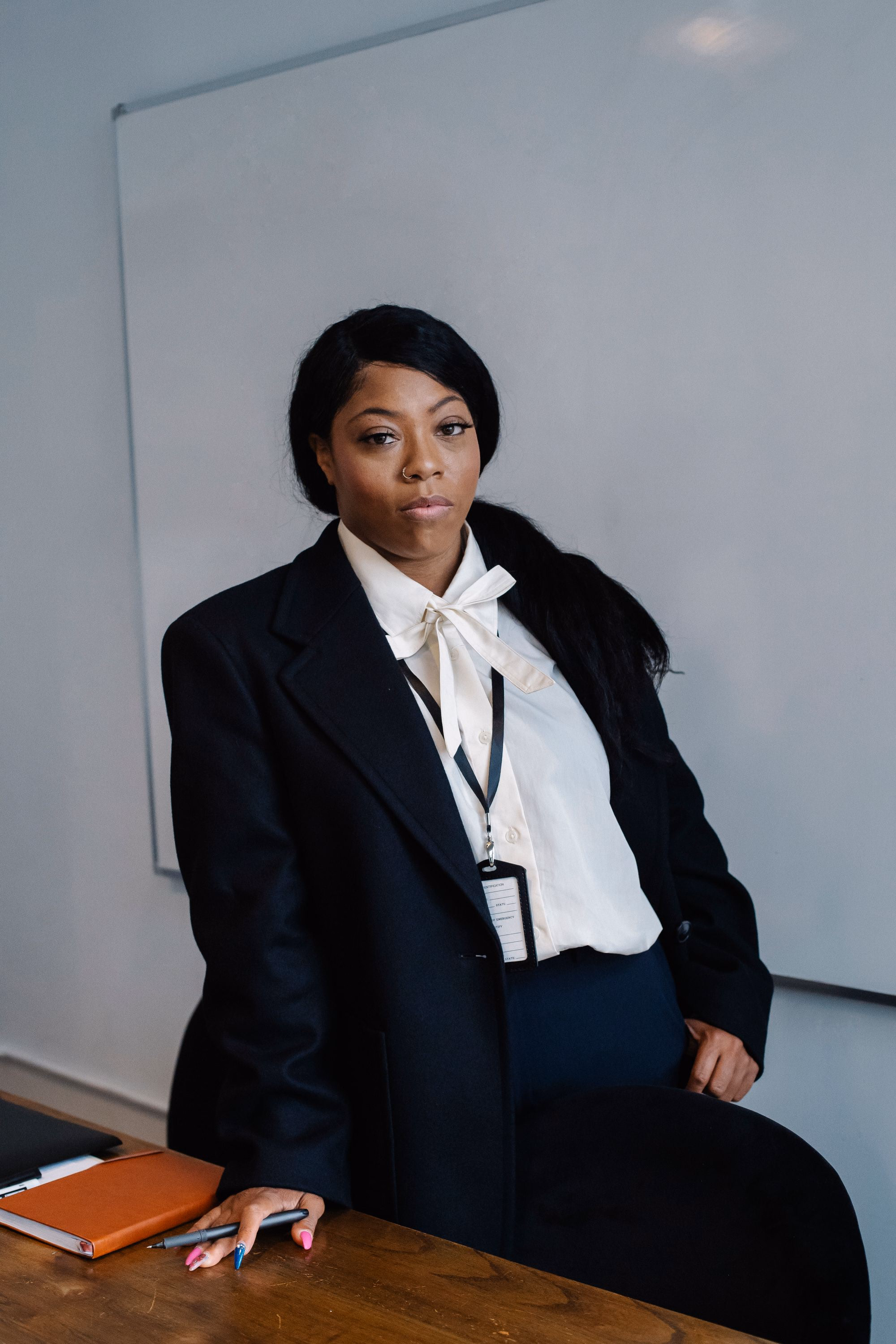 A confident professional adviser in a formal office
